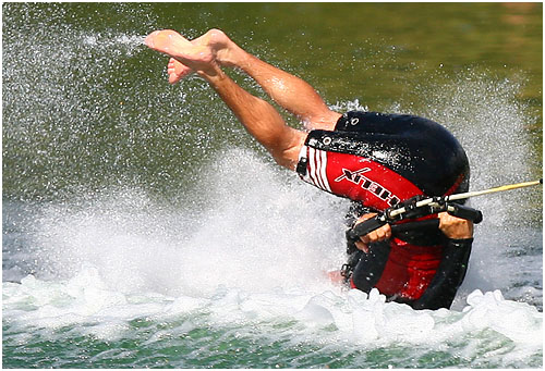 water ski crash